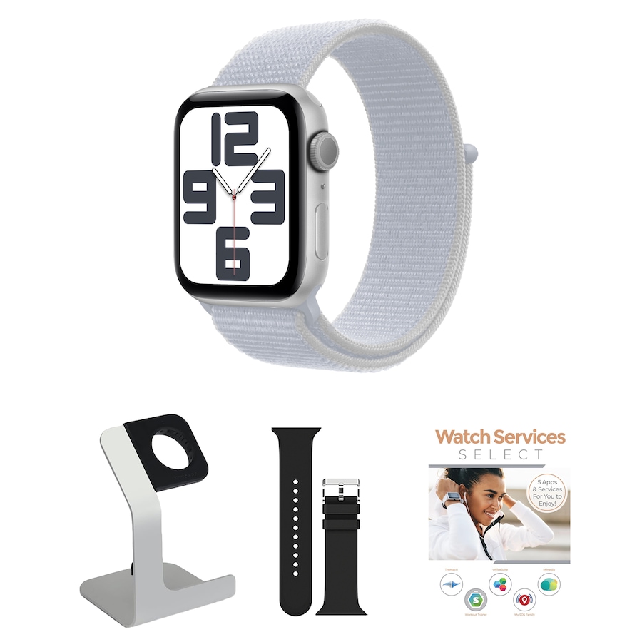 Image 731203_SIL.jpg, Product 731-203 / Price $529.99 - $629.99, Apple Watch SE Loop Band Bundle from Apple on TSC.ca's Electronics department