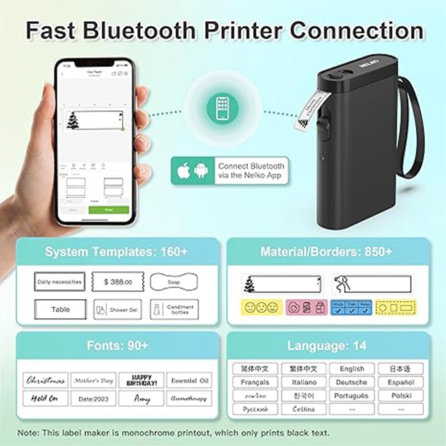 Image 731421_ALTMORE11.jpg, Product 731-421 / Price $79.99, Nelko P21 Portable Bluetooth Label Printer from Nelko on TSC.ca's Electronics department