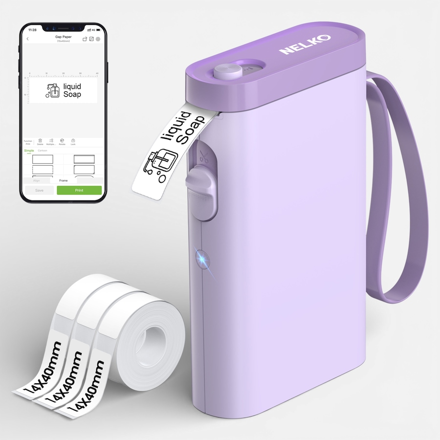 Image 731421_PUR.jpg, Product 731-421 / Price $79.99, Nelko P21 Portable Bluetooth Label Printer from Nelko on TSC.ca's Electronics department