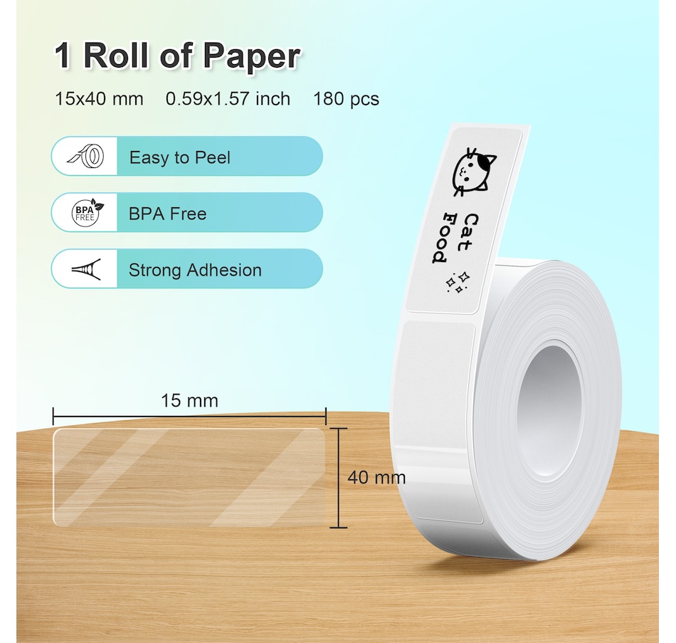 Image 731422_ALTMORE1.jpg, Product 731-422 / Price $29.99, Nelko Transparent Label Paper for P21/P22 Printer (14 mm x 40 mm, 2 rolls) from Nelko on TSC.ca's Electronics department