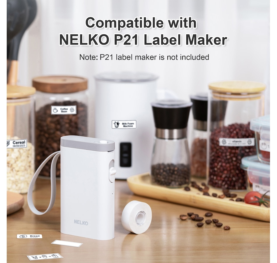Image 731422_ALTMORE10.jpg, Product 731-422 / Price $29.99, Nelko Transparent Label Paper for P21/P22 Printer (14 mm x 40 mm, 2 rolls) from Nelko on TSC.ca's Electronics department