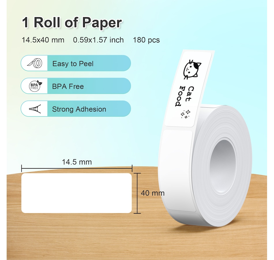 Image 731422_ALTMORE8.jpg, Product 731-422 / Price $29.99, Nelko Transparent Label Paper for P21/P22 Printer (14 mm x 40 mm, 2 rolls) from Nelko on TSC.ca's Electronics department