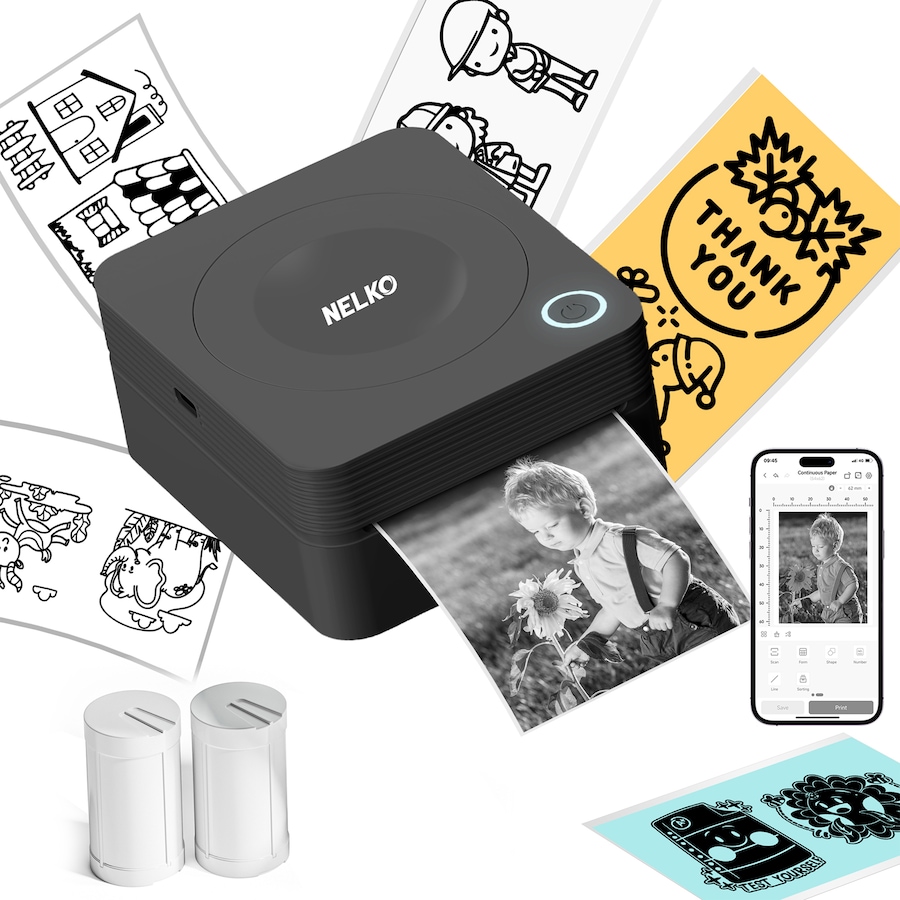 Image 731423_ALTMORE1.jpg, Product 731-423 / Price $64.99, Nelko PM230 Portable Bluetooth Sticker Printer with 2 Rolls from Nelko on TSC.ca's Electronics department