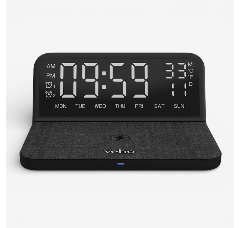 Image 731435.jpg, Product 731-435 / Price $129.99, Veho TQ-1 Qi Digital Alarm Clock and Qi Wireless Charger from Veho on TSC.ca's Electronics department