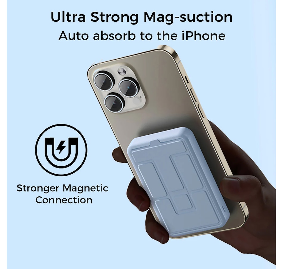 Image 731442_ALTMORE3.jpg, Product 731-442 / Price $79.99, Alpha Digital 10,000-mAh Portable Magnetic Wireless Charge Power Bank with Phone Stand from Alpha Digital on TSC.ca's Electronics department