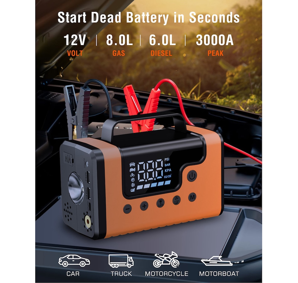 Image 731445_ALTMORE1.jpg, Product 731-445 / Price $179.99, Sungale Car Jump Starter with Air Compressor and Vacuum Cleaner from Sungale on TSC.ca's Home & Garden department