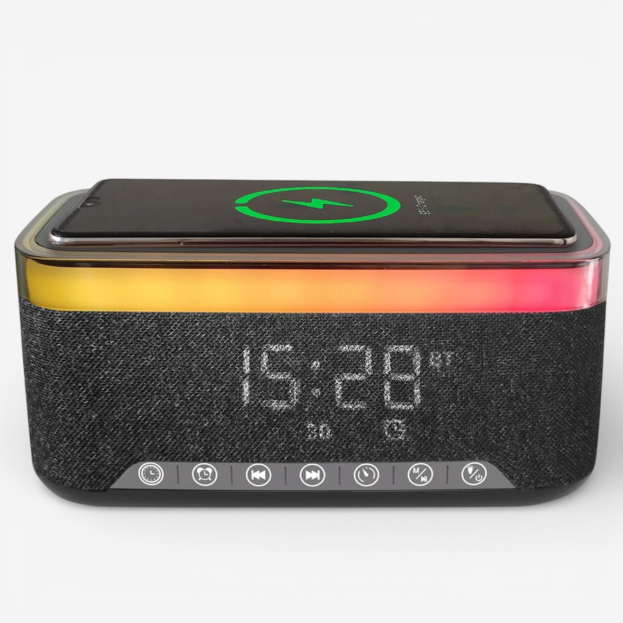 Image 731446.jpg, Product 731-446 / Price $113.99, Sungale Alarm Clock Speaker with Wireless Charger from Sungale on TSC.ca's Electronics department