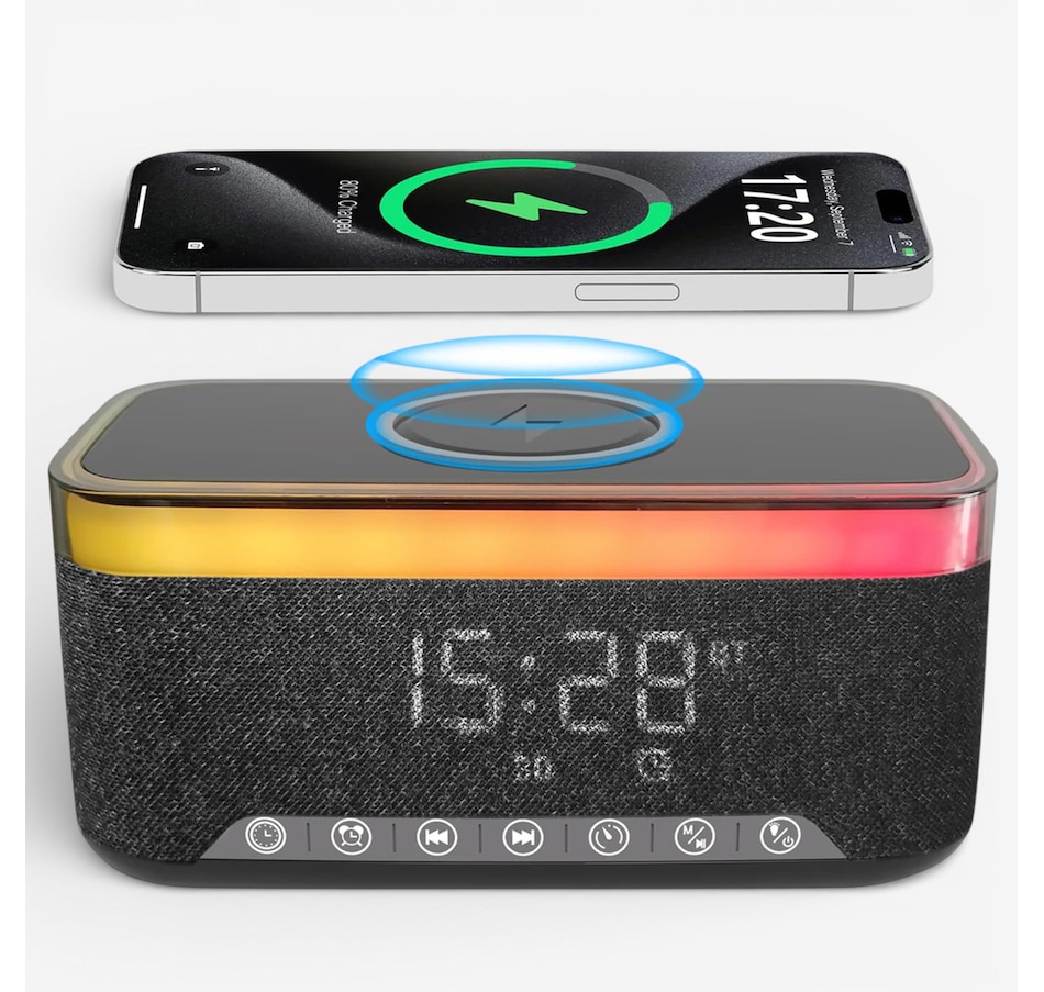 Image 731446_ALTMORE1.jpg, Product 731-446 / Price $113.99, Sungale Alarm Clock Speaker with Wireless Charger from Sungale on TSC.ca's Electronics department