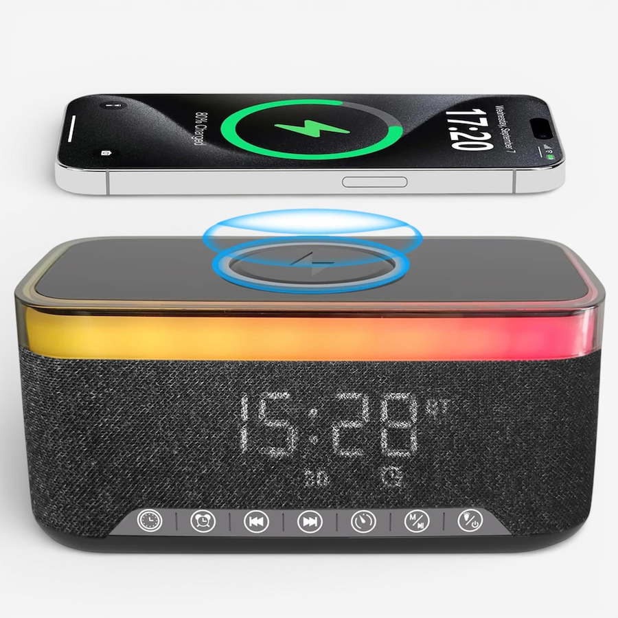 Image 731446_ALTMORE1.jpg, Product 731-446 / Price $113.99, Sungale Alarm Clock Speaker with Wireless Charger from Sungale on TSC.ca's Electronics department