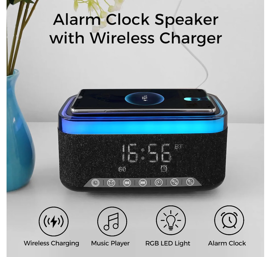 Image 731446_ALTMORE2.jpg, Product 731-446 / Price $113.99, Sungale Alarm Clock Speaker with Wireless Charger from Sungale on TSC.ca's Electronics department