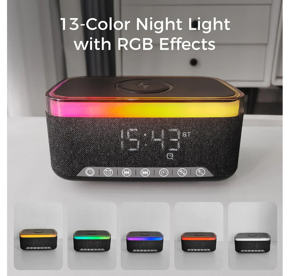 Image 731446_ALTMORE3.jpg, Product 731-446 / Price $113.99, Sungale Alarm Clock Speaker with Wireless Charger from Sungale on TSC.ca's Electronics department