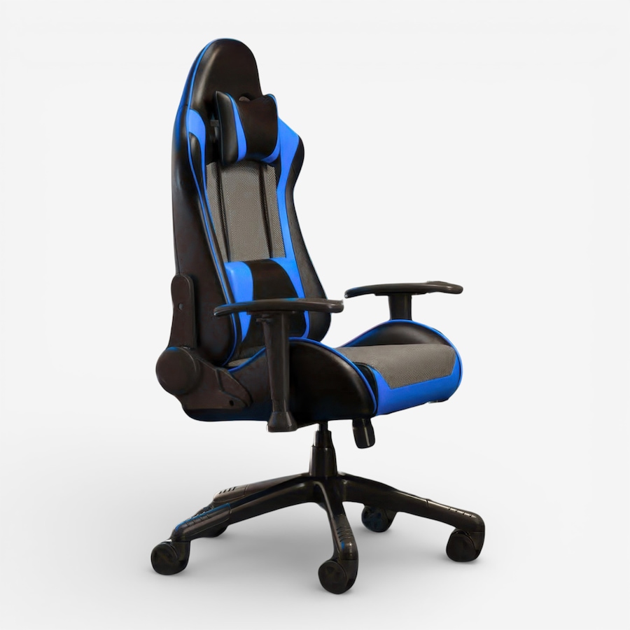 Image 731486_ALTMORE2.jpg, Product 731-486 / Price $499.99, TygerClaw High-Back Gaming Chair for Maximum Comfort (blue) from Tygerclaw on TSC.ca's Toys & Hobbies department