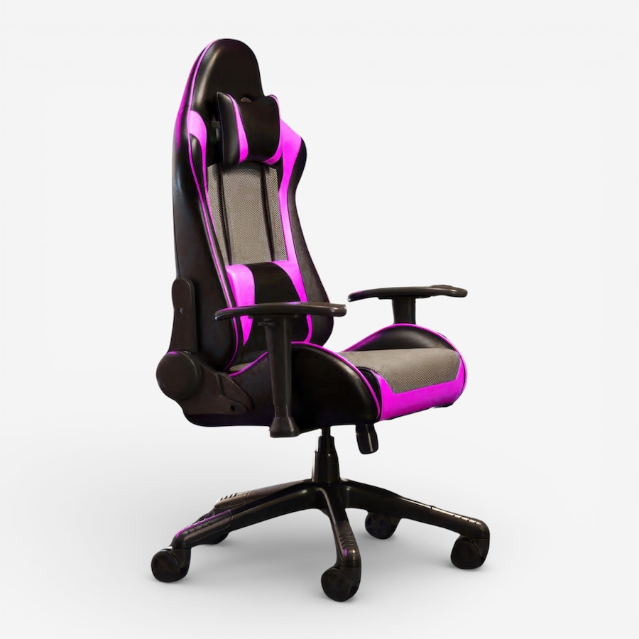 Image 731488_ALTMORE2.jpg, Product 731-488 / Price $499.99, TygerClaw High-Back Gaming Chair for Maximum Comfort (pink) from Tygerclaw on TSC.ca's Home & Garden department
