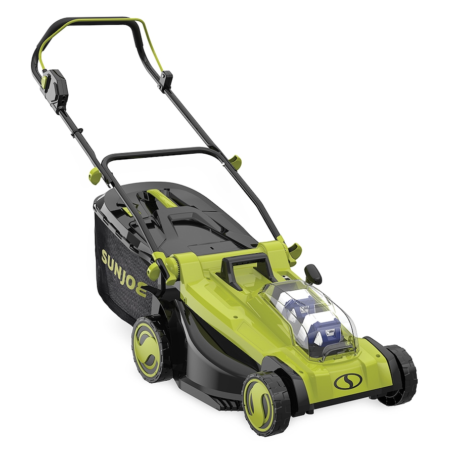 Image 731544.jpg, Product 731-544 / Price $549.99, Sun Joe 48V Ion 17" Cordless Mulching Lawn Mower with Grass Catcher, Batteries and Charger from Snow Joe & Sun Joe on TSC.ca's Home & Garden department