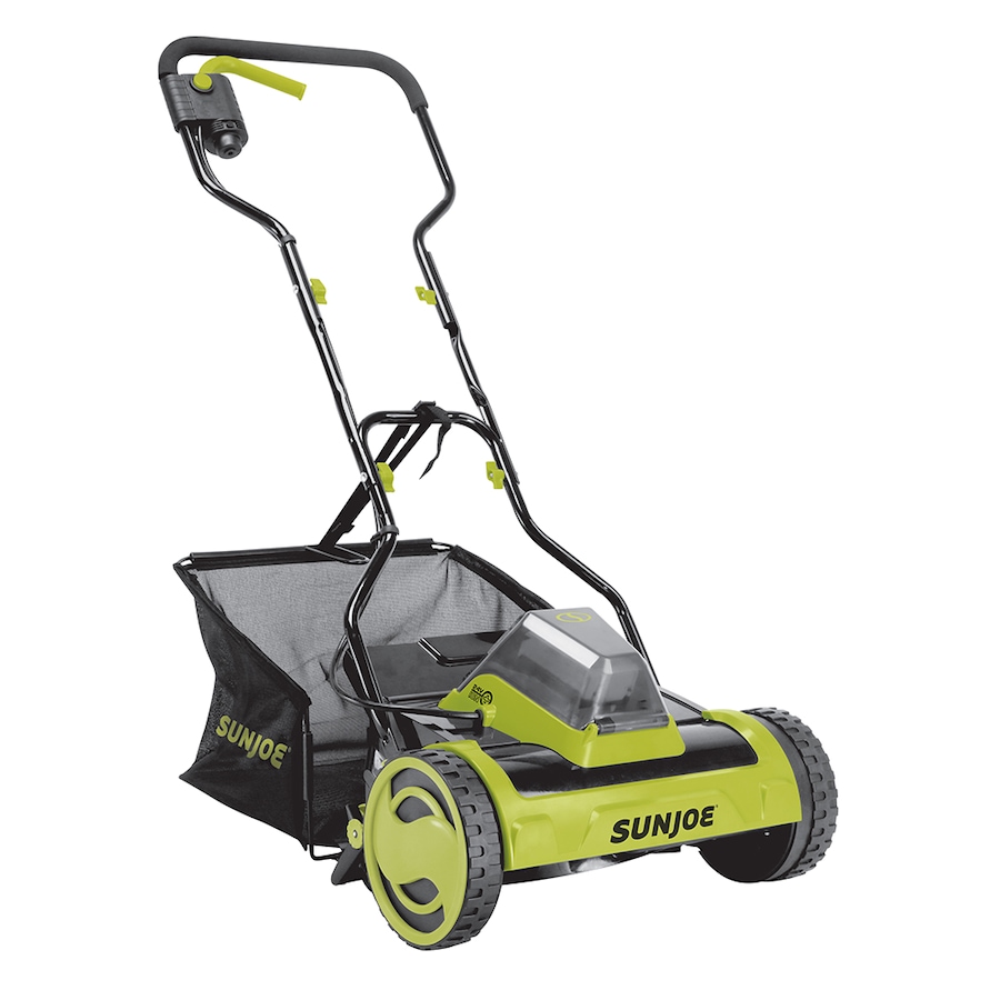 Image 731545.jpg, Product 731-545 / Price $379.99, Sun Joe 24V Ion+ 15" Cordless Push Reel Mower, Rear Bag with 4.0-Ah Battery and Charger from Snow Joe & Sun Joe on TSC.ca's Home & Garden department