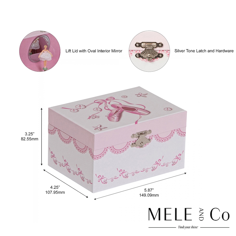 Image 731593_ALTMORE1.jpg, Product 731-593 / Price $29.00, Mele and Co. Clarice White Musical Ballerina Jewellery Box from Mele and Co on TSC.ca's Jewellery department