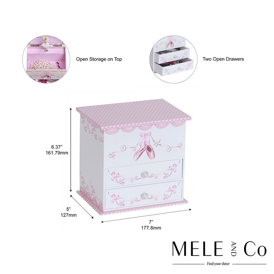 Image 731595_ALTMORE1.jpg, Product 731-595 / Price $79.00, Mele and Co. Angel White Musical Ballerina Jewellery Box from Mele and Co on TSC.ca's Jewellery department
