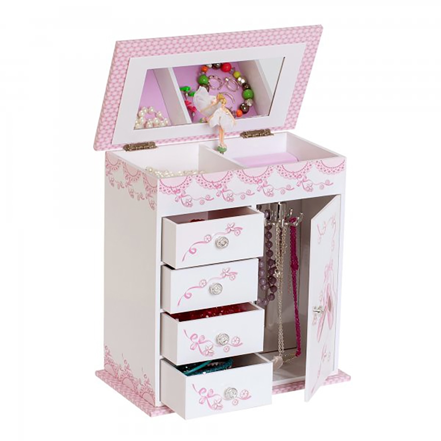 Image 731596.jpg, Product 731-596 / Price $129.00, Mele and Co. Cristiana White Musical Ballerina Jewellery Box from Mele and Co on TSC.ca's Jewellery department