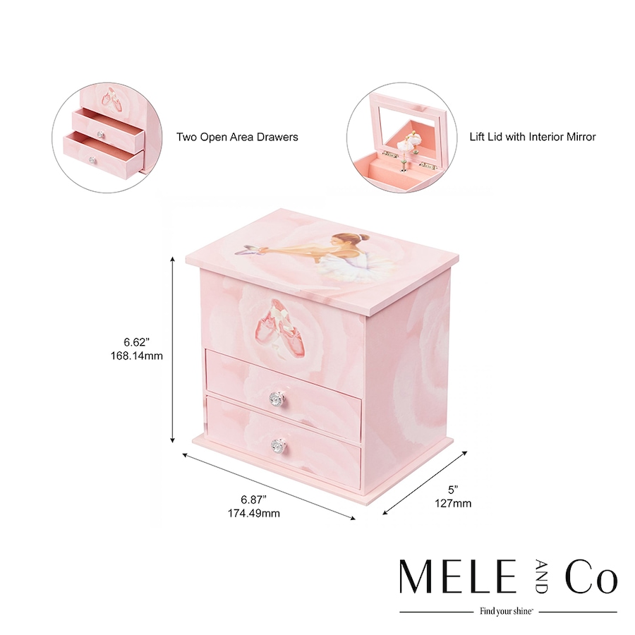 Image 731597_ALTMORE1.jpg, Product 731-597 / Price $69.00, Mele and Co. Casey Pink Musical Ballerina Jewellery Box from Mele and Co on TSC.ca's Jewellery department