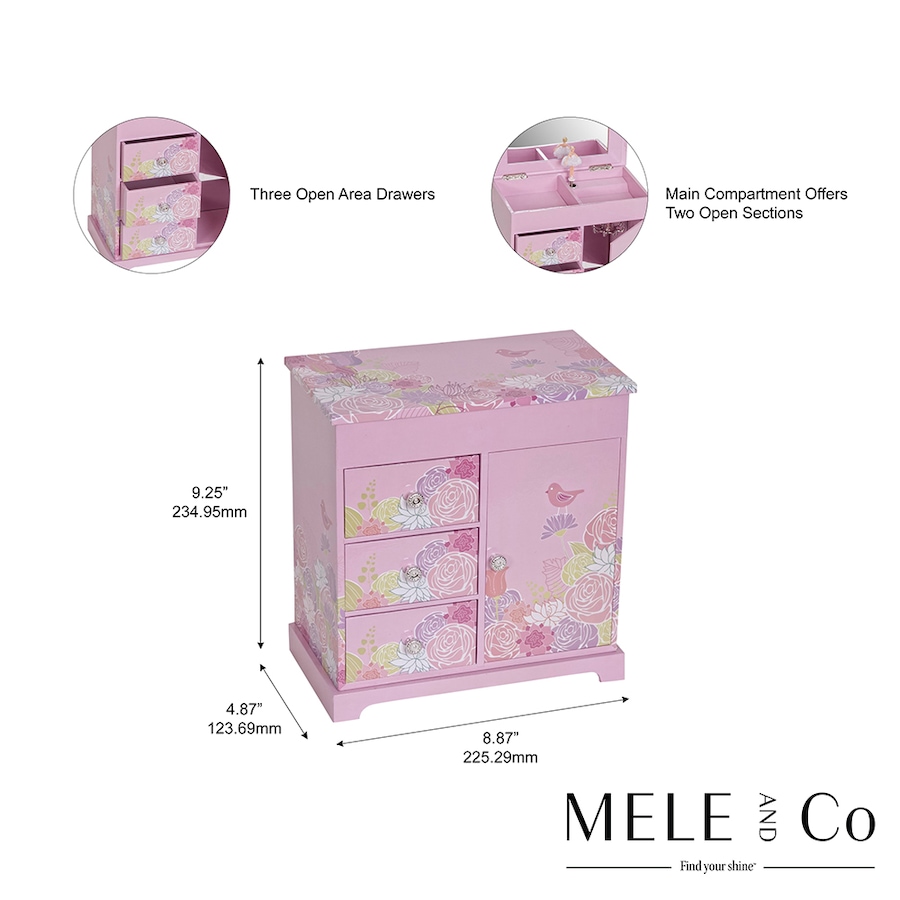 Image 731598_ALTMORE1.jpg, Product 731-598 / Price $89.00, Mele and Co. Pearl Pink Musical Ballerina Jewellery Box from Mele and Co on TSC.ca's Jewellery department