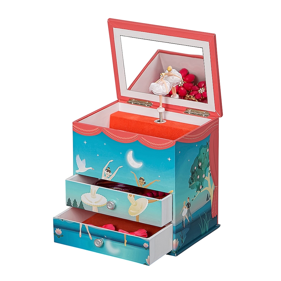 Image 731605.jpg, Product 731-605 / Price $69.00, Mele and Co. Mariel Blue/Coral Musical Ballerina Jewellery Box from Mele and Co on TSC.ca's Jewellery department