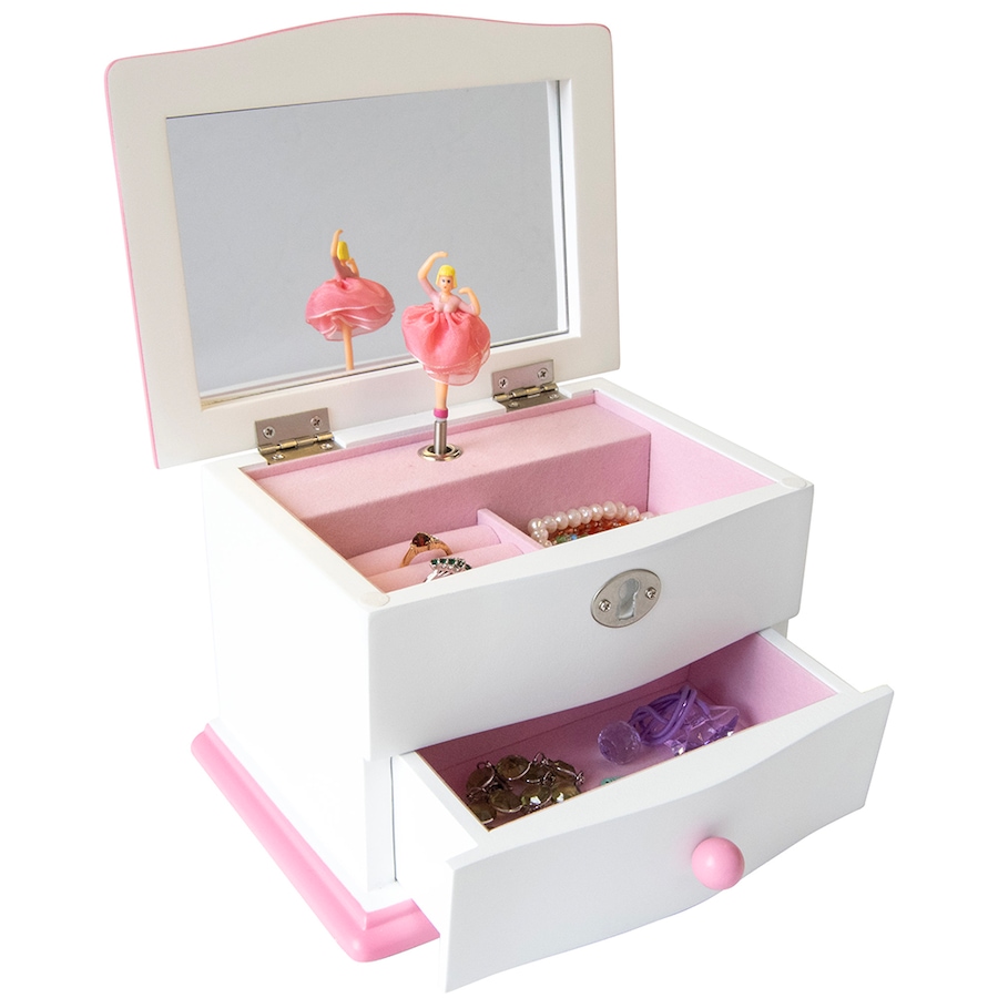 Image 731611.jpg, Product 731-611 / Price $89.00, Mele and Co. Katie White Musical Ballerina Jewellery Box from Mele and Co on TSC.ca's Jewellery department