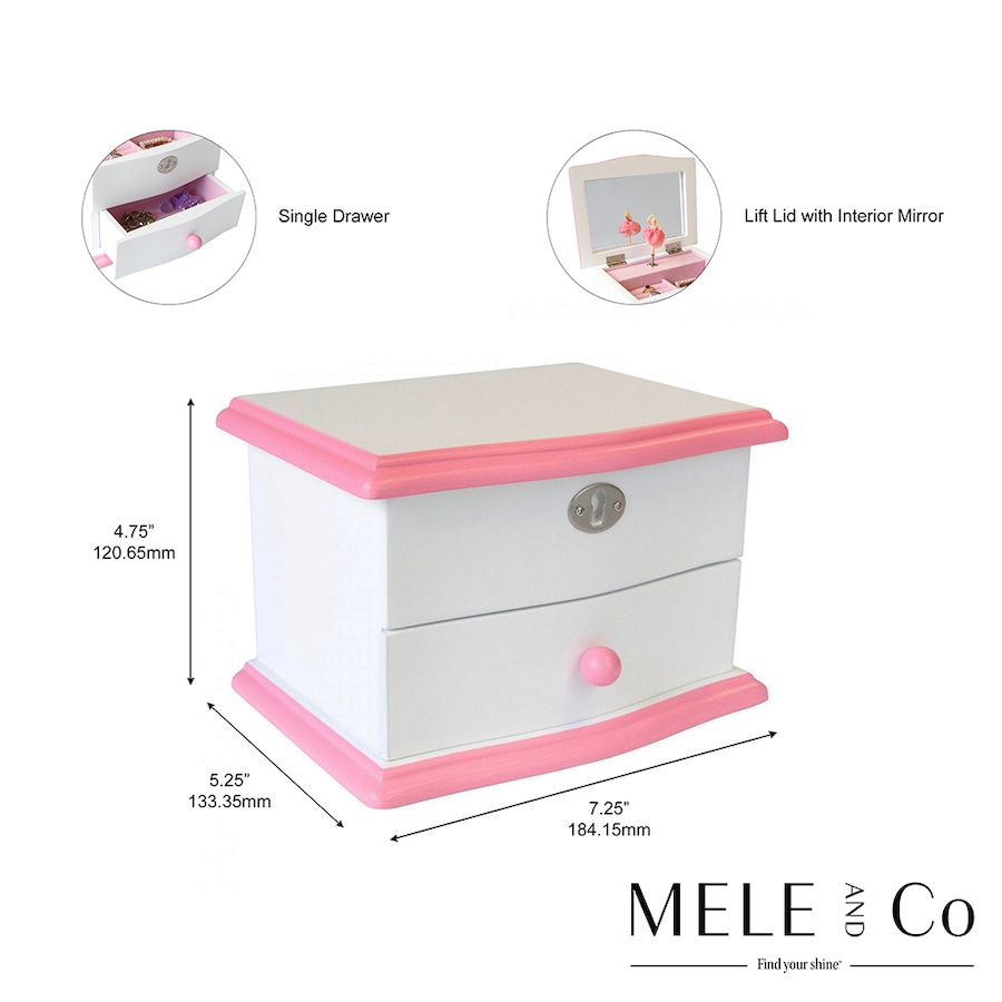 Image 731611_ALTMORE1.jpg, Product 731-611 / Price $89.00, Mele and Co. Katie White Musical Ballerina Jewellery Box from Mele and Co on TSC.ca's Jewellery department
