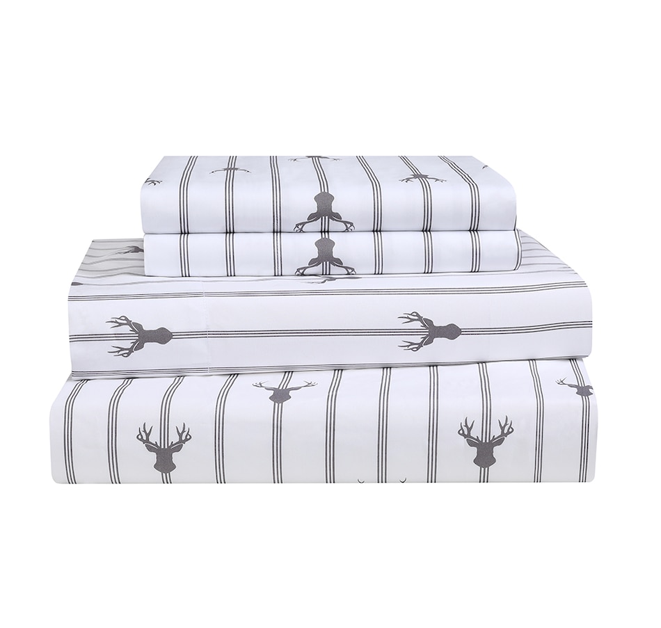 Image 731635_STAG.jpg, Product 731-635 / Price $29.99 - $44.99, Snow Cap Printed Microfibre Sheet Set from Snow Cap on TSC.ca's Home & Garden department