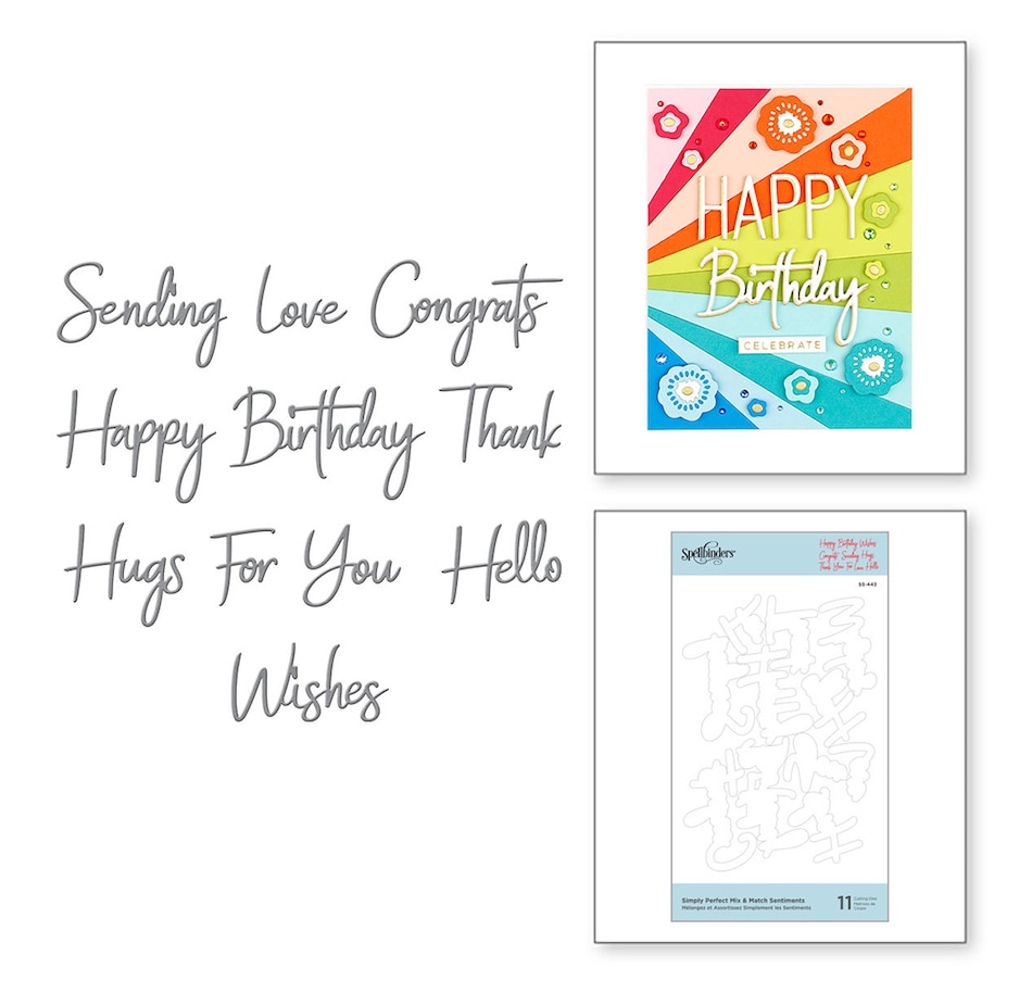 Image 731650.jpg, Product 731-650 / Price $39.99, Spellbinders Simply Perfect Mix and Match Sentiments Die Set from Spellbinders on TSC.ca's Home & Garden department
