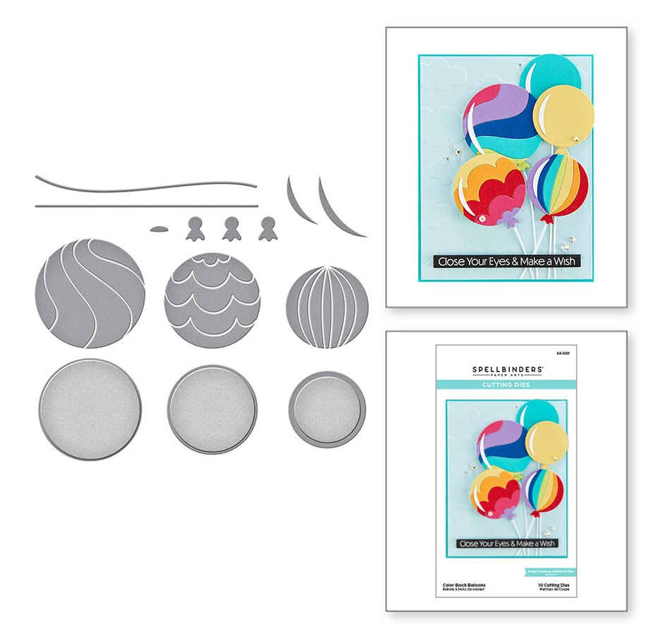 Image 731657.jpg, Product 731-657 / Price $34.99, Spellbinders Color Block Balloons Die Set from Spellbinders on TSC.ca's Home & Garden department