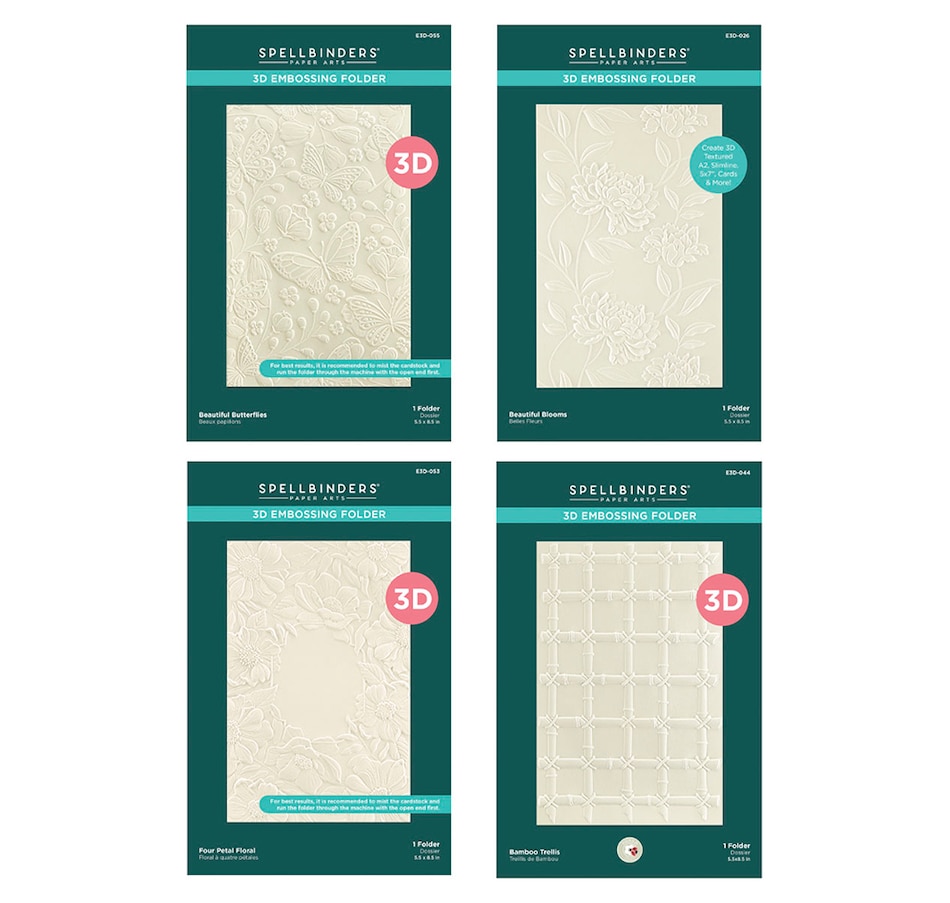 Image 731662_ALTMORE12.jpg, Product 731-662 / Price $24.99, Spellbinders Assorted 3D Embossing Folders from Spellbinders on TSC.ca's Home & Garden department