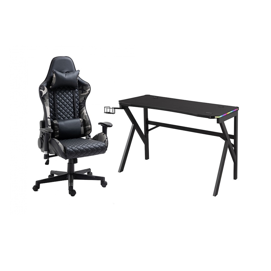 Image 731718.jpg, Product 731-718 / Price $750.00, Brassex Avory Gaming Chair and Desk Set (camo/black) from Brassex on TSC.ca's Toys & Hobbies department