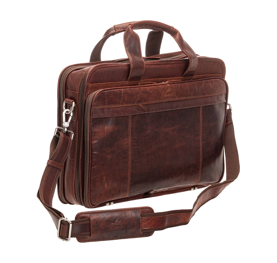 Image 731745_ALTMORE1.jpg, Product 731-745 / Price $269.99, Mancini Buffalo Double Compartment Briefcase for 15.6" Laptop and Tablet from Mancini Fine Leather on TSC.ca's Electronics department