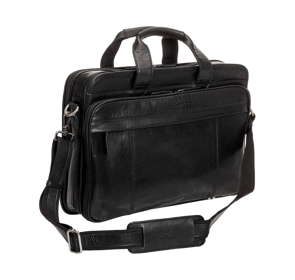 Image 731745_ALTMORE6.jpg, Product 731-745 / Price $269.99, Mancini Buffalo Double Compartment Briefcase for 15.6" Laptop and Tablet from Mancini Fine Leather on TSC.ca's Electronics department