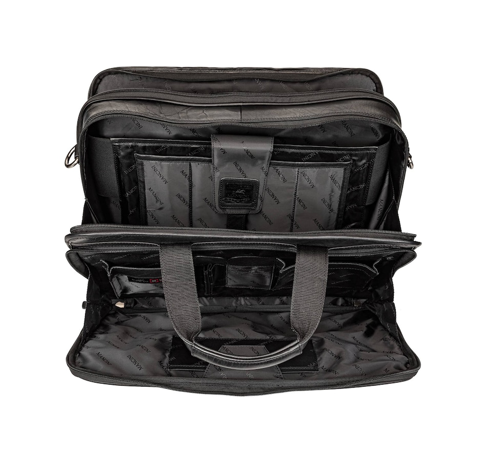 Image 731745_ALTMORE8.jpg, Product 731-745 / Price $269.99, Mancini Buffalo Double Compartment Briefcase for 15.6" Laptop and Tablet from Mancini Fine Leather on TSC.ca's Electronics department