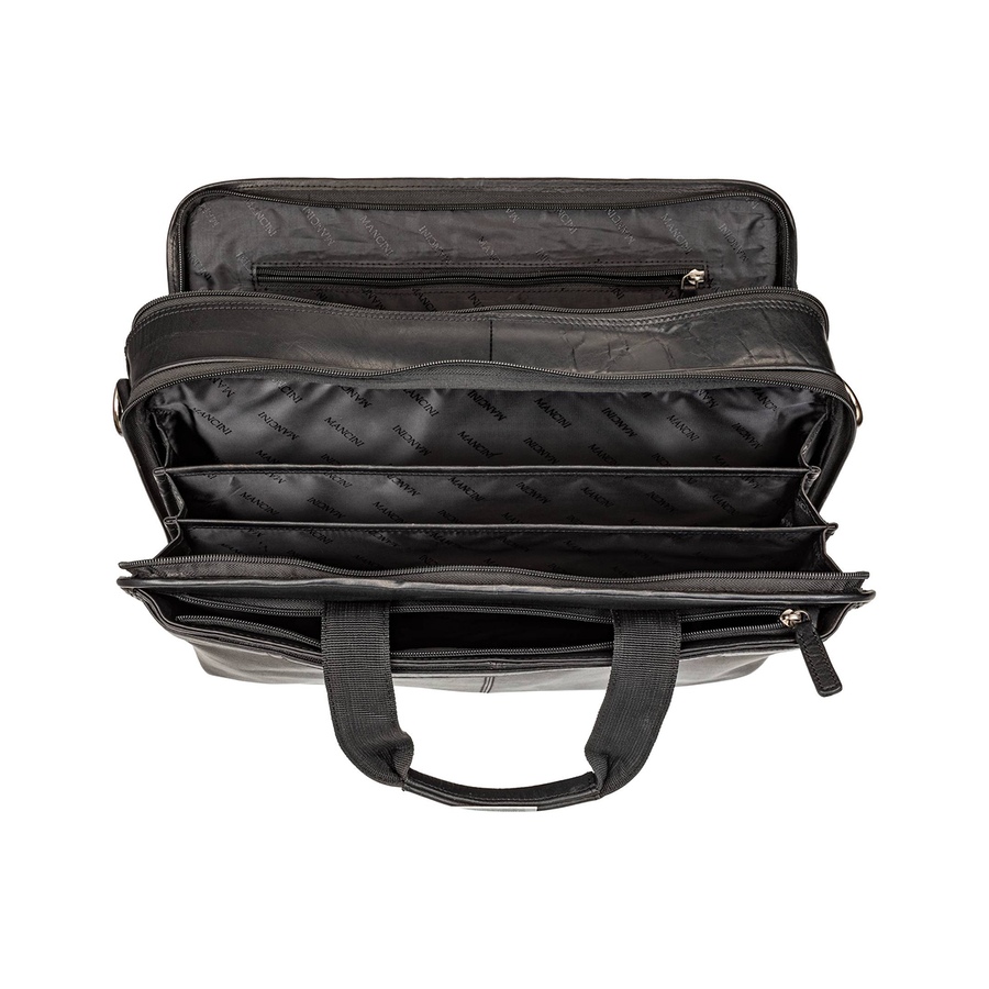 Image 731745_ALTMORE9.jpg, Product 731-745 / Price $269.99, Mancini Buffalo Double Compartment Briefcase for 15.6" Laptop and Tablet from Mancini Fine Leather on TSC.ca's Electronics department
