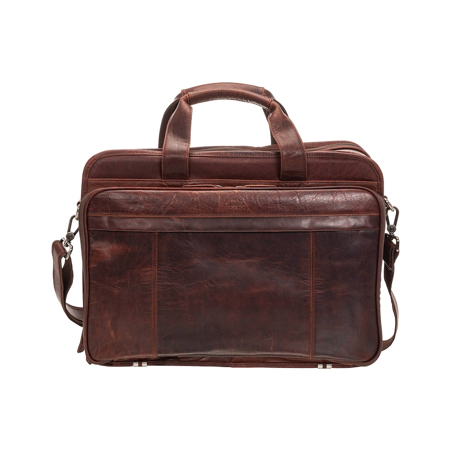Image 731745_BRN.jpg, Product 731-745 / Price $269.99, Mancini Buffalo Double Compartment Briefcase for 15.6" Laptop and Tablet from Mancini Fine Leather on TSC.ca's Electronics department