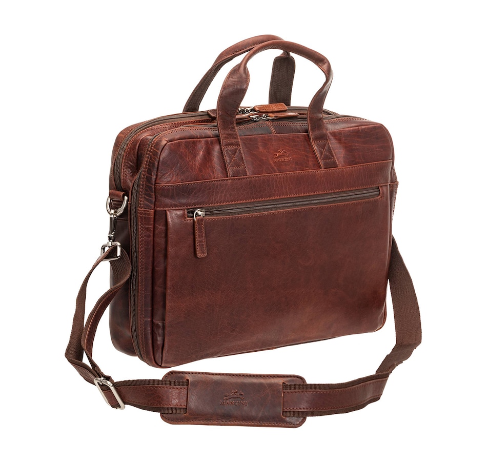 Image 731746_ALTMORE1.jpg, Product 731-746 / Price $249.99, Mancini Buffalo Double Compartment Briefcase for Laptop and Tablet from Mancini Fine Leather on TSC.ca's Electronics department