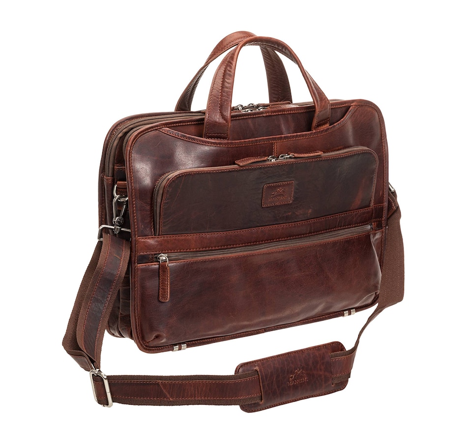 Image 731747_ALTMORE1.jpg, Product 731-747 / Price $279.99, Mancini Buffalo Triple Compartment Briefcase for 15.6" Laptop and Tablet from Mancini Fine Leather on TSC.ca's Electronics department