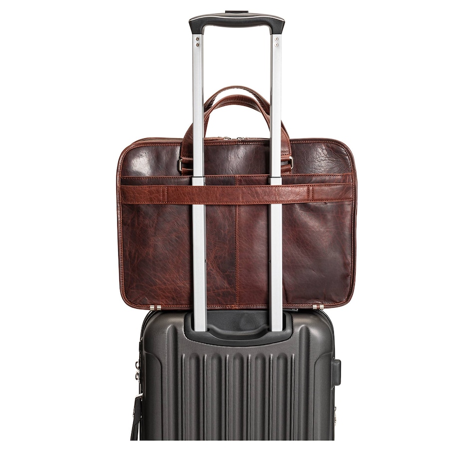 Image 731747_ALTMORE4.jpg, Product 731-747 / Price $279.99, Mancini Buffalo Triple Compartment Briefcase for 15.6" Laptop and Tablet from Mancini Fine Leather on TSC.ca's Electronics department