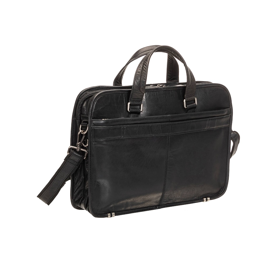 Image 731747_ALTMORE6.jpg, Product 731-747 / Price $279.99, Mancini Buffalo Triple Compartment Briefcase for 15.6" Laptop and Tablet from Mancini Fine Leather on TSC.ca's Electronics department