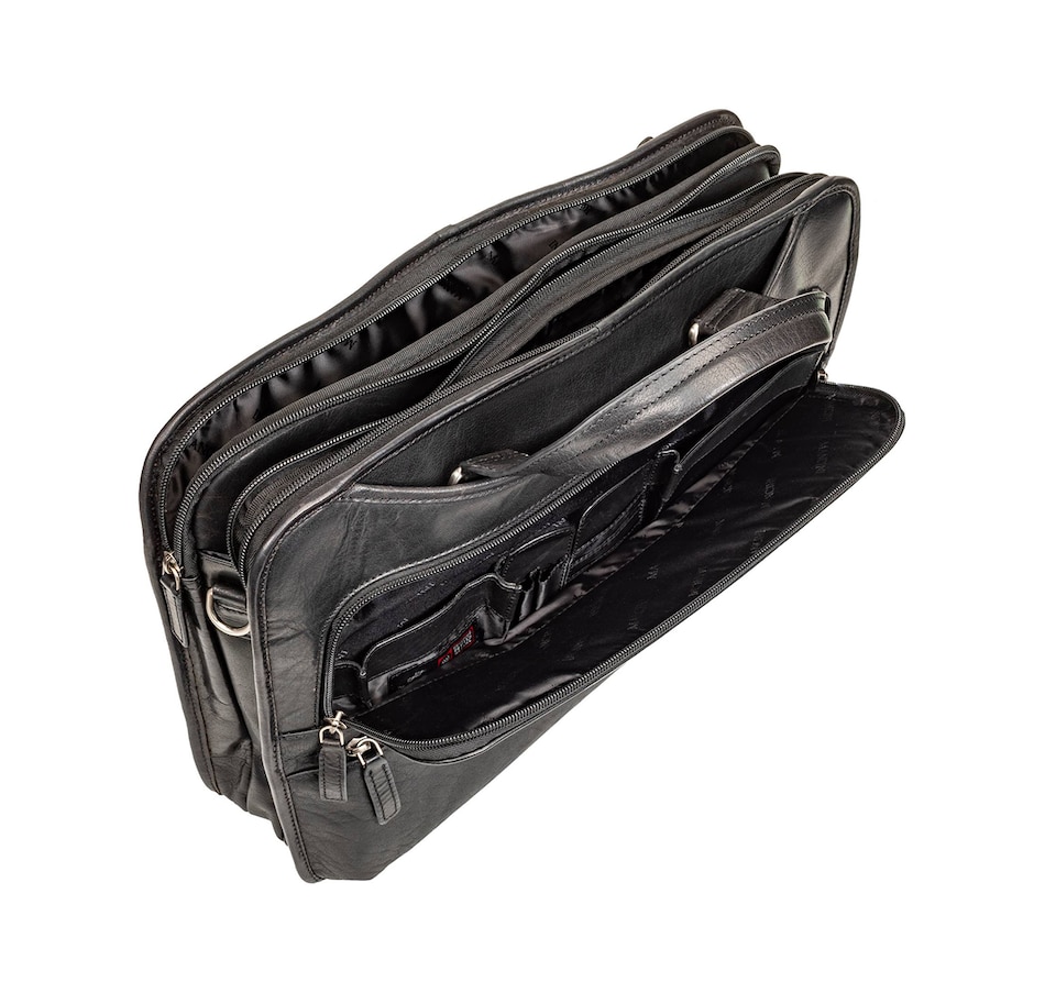 Image 731747_ALTMORE7.jpg, Product 731-747 / Price $279.99, Mancini Buffalo Triple Compartment Briefcase for 15.6" Laptop and Tablet from Mancini Fine Leather on TSC.ca's Electronics department