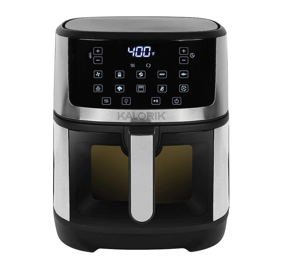 Kitchen Small Appliances Fryers Kalorik 7Quart Touchscreen Air Fryer with Clear View