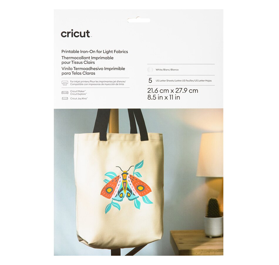 Image 731853_ALTMORE1.jpg, Product 731-853 / Price $14.99, Cricut Printable Iron-On for Light Fabrics, US Letter Size (5 sheets) from Cricut on TSC.ca's Toys & Hobbies department