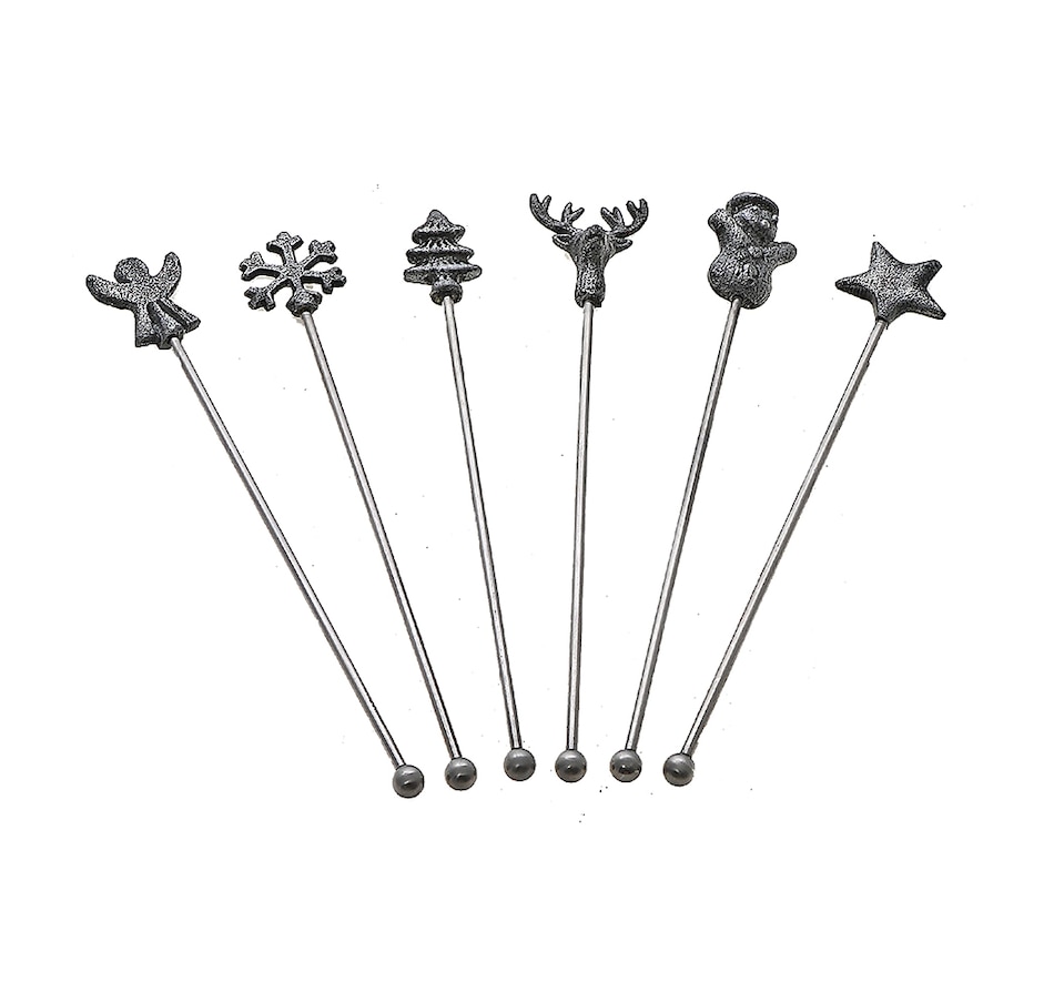 Image 731922.jpg, Product 731-922 / Price $44.00, Christmas Set Of 6 Assorted Swizzle Sticks from IH Casa Decor on TSC.ca's Kitchen department