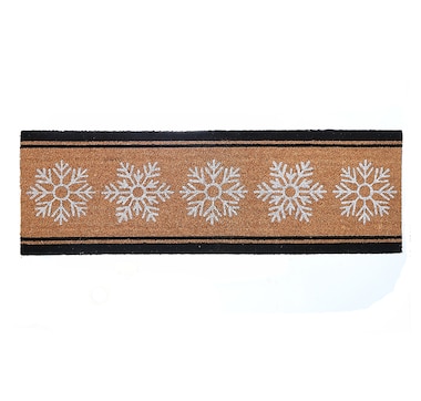Christmas Coir Door Mat Snowflakes 16" x 48"