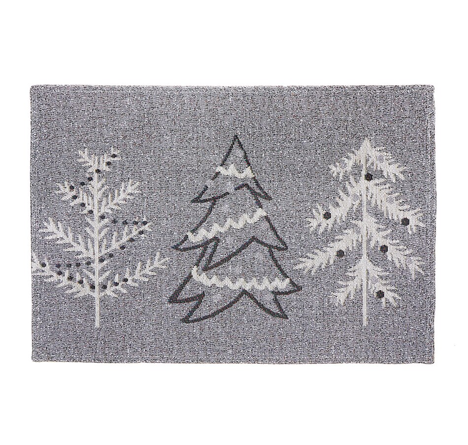 Image 731954.jpg, Product 731-954 / Price $92.00, Christmas Tapestry Placemat Gray Trees 13" x 18" (Set of 12) from IH Casa Decor on TSC.ca's Kitchen department