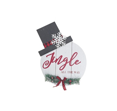 Christmas MDF Snowman-Head-Shaped Wall Hanger