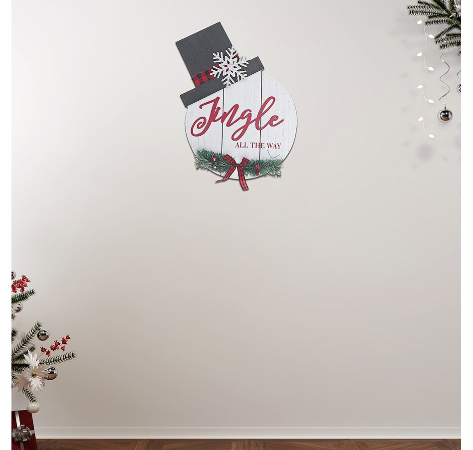 Image 731988_ALTMORE1.jpg, Product 731-988 / Price $32.00, Christmas MDF Snowman-Head-Shaped Wall Hanger from IH Casa Decor on TSC.ca's Home & Garden department