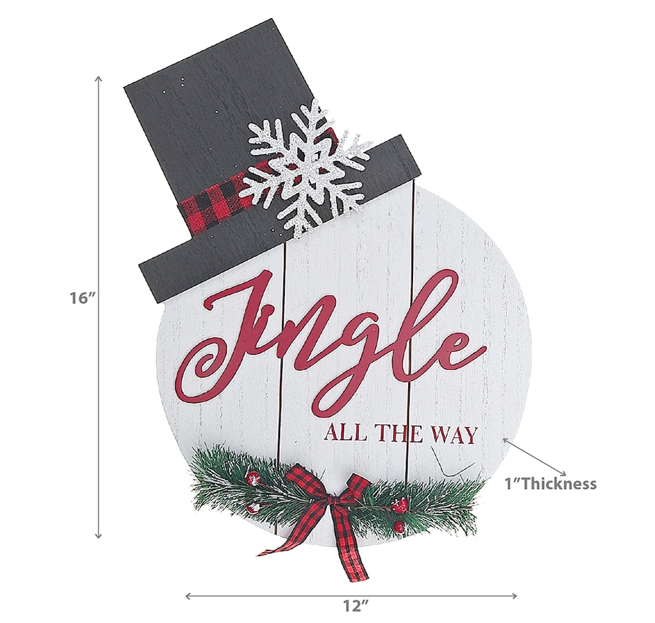 Image 731988_ALTMORE2.jpg, Product 731-988 / Price $32.00, Christmas MDF Snowman-Head-Shaped Wall Hanger from IH Casa Decor on TSC.ca's Home & Garden department